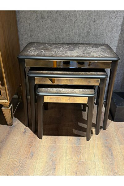 Kentin Aynası LUXE MODERN 3' LÜ ZiGON SEHPA