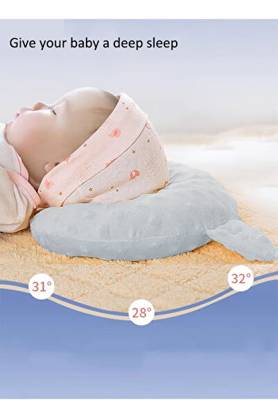 Generic Baby Neck Support Pillow Memory Foam Core Anti-Flat Head Correction Pillow