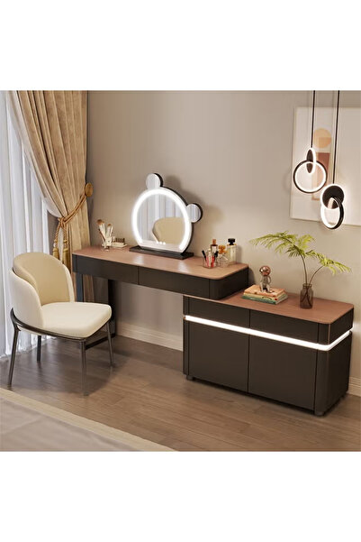 NKX طاولة زينة ذكية أنيقة وفعالة لمساحات المعيشة المعاصرة مع مرآة LED