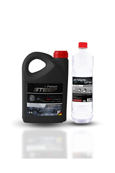 STEEP Coollife Antifriz -42 Derece Kırmızı 3 Lt Pure Water Saf Su 1 Lt