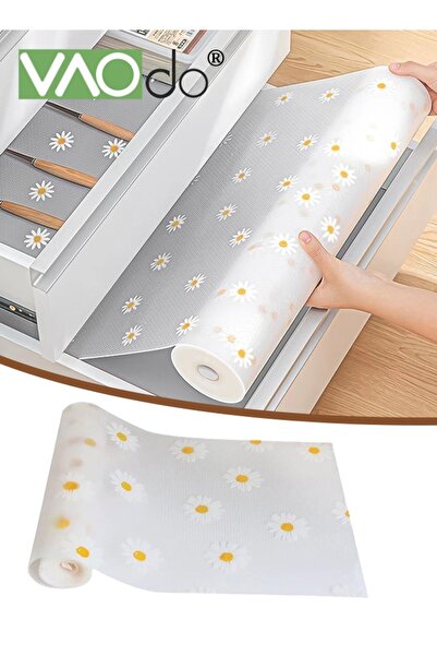 VAODO بطانة رف شفافة مقاومة للماء لخزانات المؤن بطانة مطبخ من مادة EVA قابلة ...