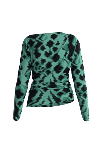 Guess Alanis ls knit top - fluid str viscose jrsy printed