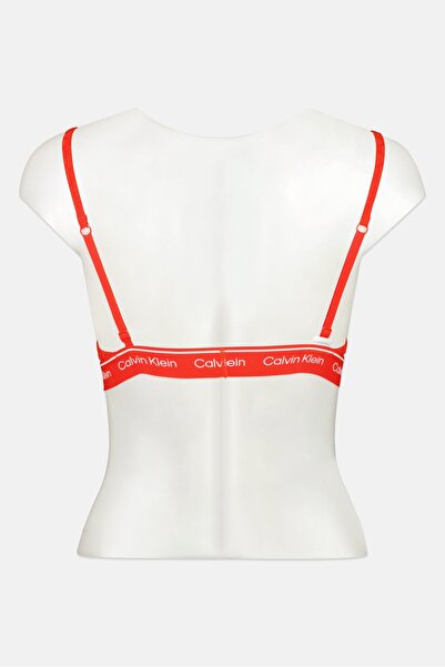 Calvin Klein Women Non Padded Non Wire Brand Logo Bra, Red