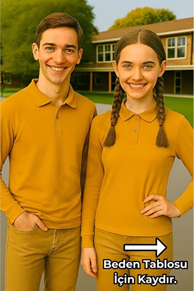 chulfa School Long Sleeve Sweatshirt Uniform High School Boy (1 Piece) Polo Collar Unisex