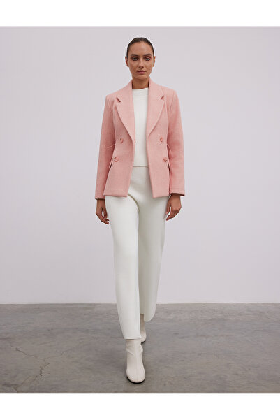 BGN workshop يون كاريسيم بيلدي بأزرار على الجهتين جاكيت بتفاصيل مطاطية