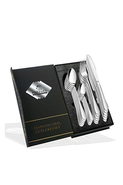 dealshopromania 24-Piece Stainless Steel Cutlery Set for 6 People – Elegance and Utility at Every Table