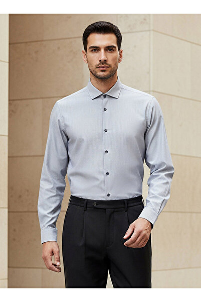 FAV Men Regular Fit Collared Striped Long Sleeves Shirt