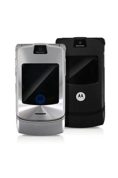 Generic Motorola RAZR V3/V3i non-intelligent GSM 2G Flip Mobile - Black