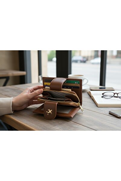 Nas Women's black wallet with zipper, snap closure, coin compartment, card holder, standard taba