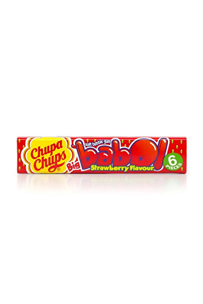 Chupa Chups Babol Strawberry Flavored Soft Bubble Gum- 27gms Pack of 3
