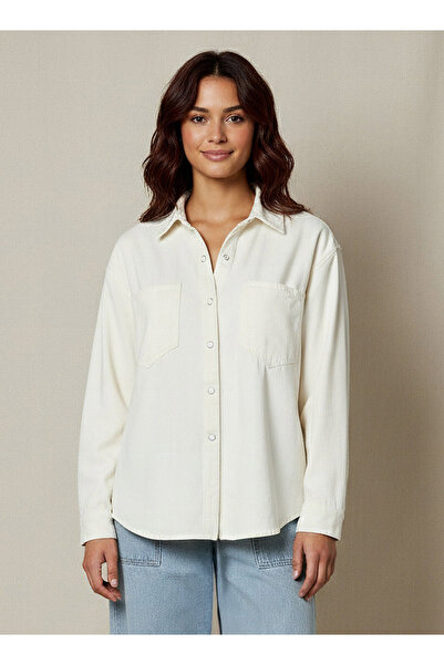 FAV Oversized Fit Cotton Denim Shirt with Pocket