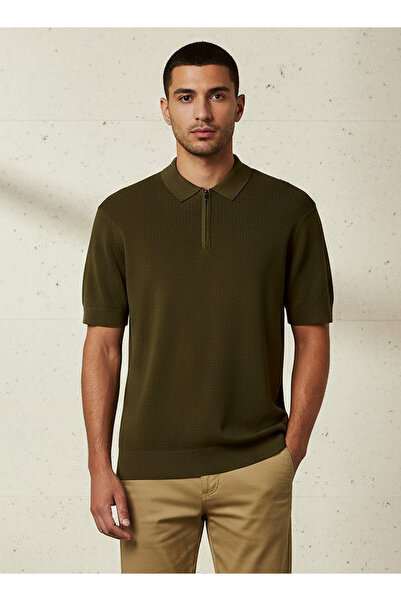 FAV تي شيرت بولو رجالي بأكمام قصيرة ومحكم