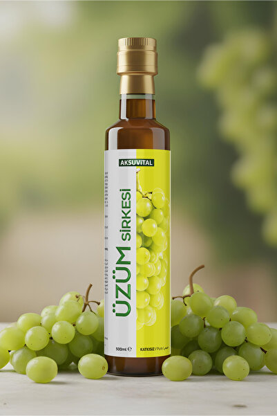 Aksu Vital Üzüm Sirkesi 500 ml Katkısız, Doğal Fermantasyon