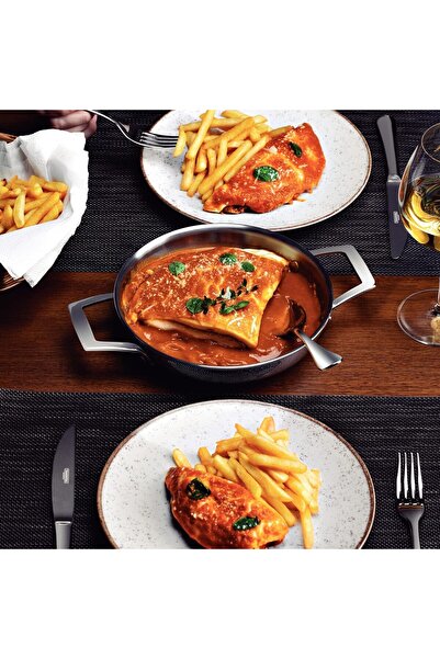 TRAMONTINA Grano Double-Handled Stainless-Steel Frying Pan with Triple-Layer Body, 26 cm