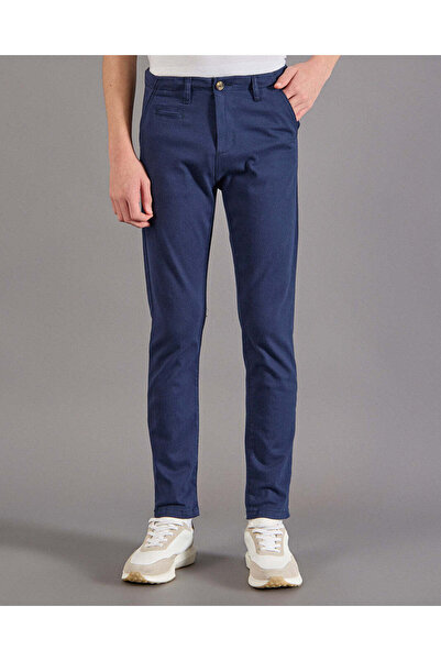 REDTAG Senior Boys Navy Slim Fit Trouser