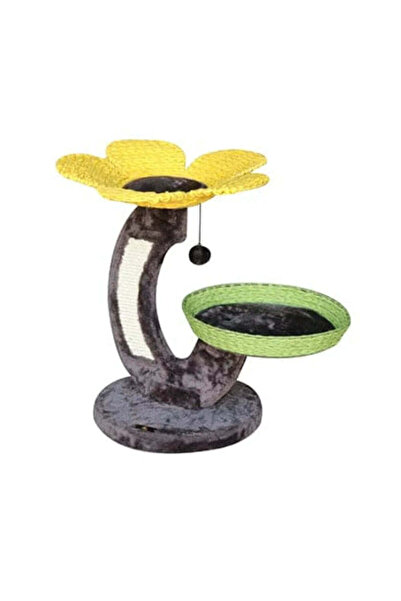 FelineGo لعبة خدش القطط - كوخ واحد وسرير واحد (شكل زهرة)