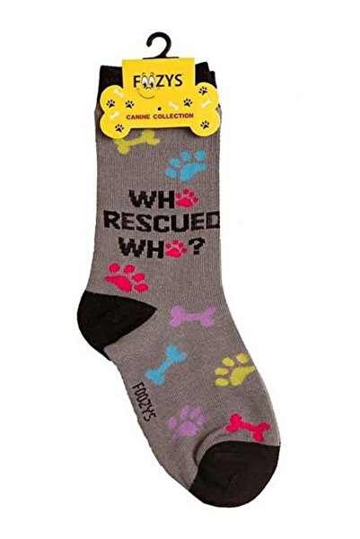 Foozys Who Rescued Who Printed Polyester Socks Size 9-11