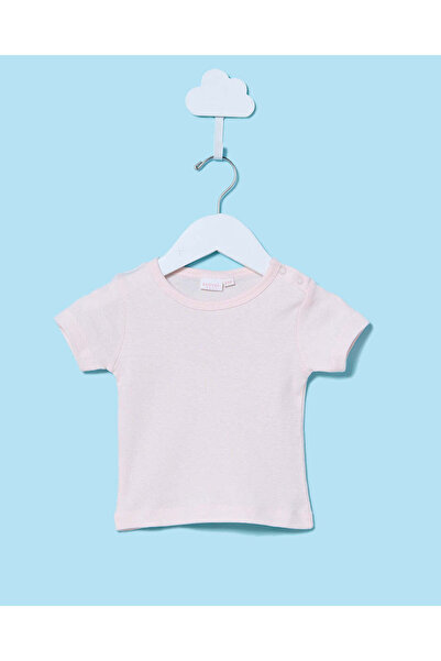 REDTAG Baby Pink And White Printed Dungaree Set (2 Piece)