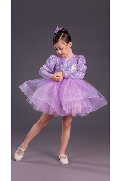 Lily and Co Kız Çocuk Uzun Kol Balerin Elbise