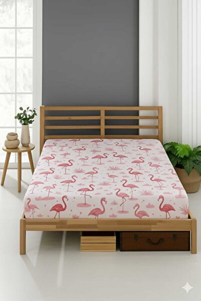 Valezium Flamingo Elastic Fitted Sheet (Without Pillow)