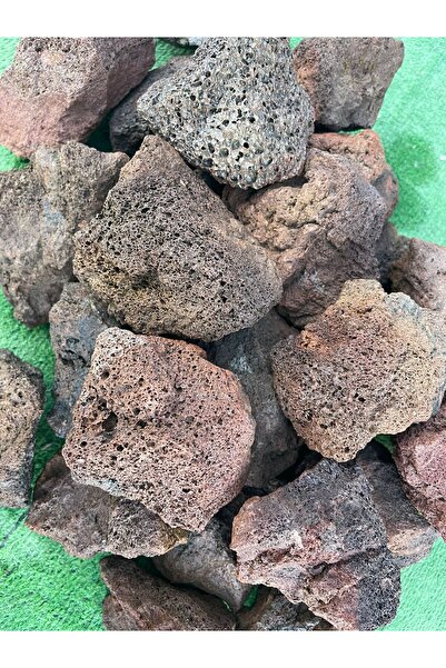Ekodoğa Kırmızı Pomza Taşı 10-15 cm 5 Kg Volkanik Cürüf Ponza Lav Kırığı
