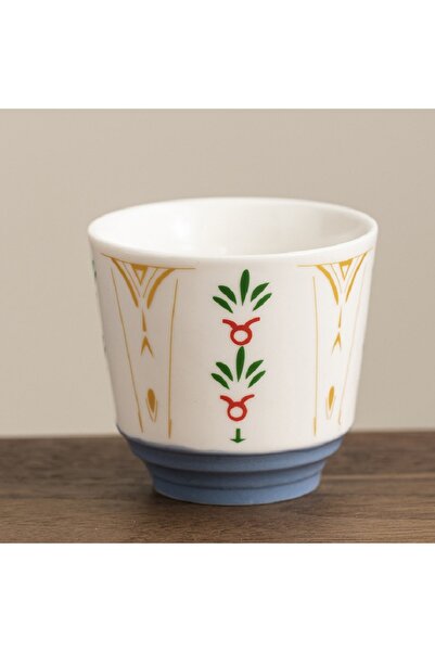 KB Vintage Floral Ceramic Tea Cup, Reusable Espresso Mug for Coffee & Tea Lovers, 1 Pcs, 150ml