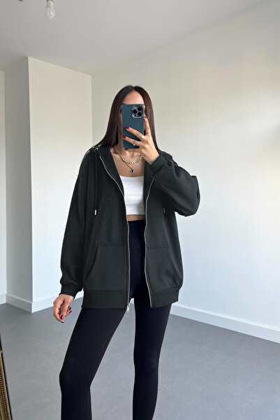 YAKAMEL Women's 3 Yarn Oversize Cap Hooded Rka