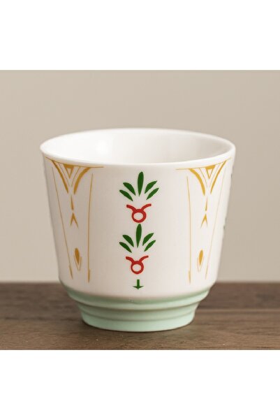 KB Vintage Floral Ceramic Tea Cup, Reusable Espresso Mug for Coffee & Tea Lovers, 1 Pcs, 150ml
