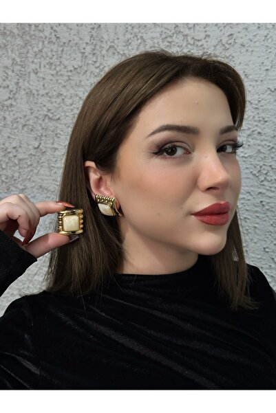 TRENDTAKI vintage rouge tarz küpe gold kaplama 00359