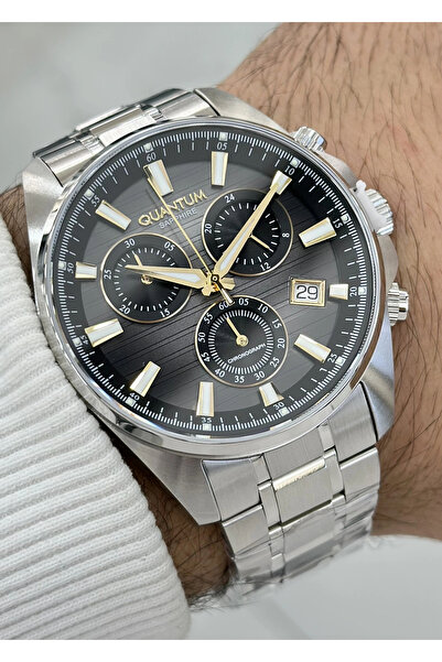 Quantum Orijinal 2 Yıl Garantili Su Geçirmez Çelik Kordon Fonksiyonlu Erkek K...