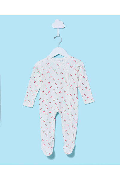 REDTAG Baby Fuchsia And White Printed Sleepsuit Set (2 Piece)
