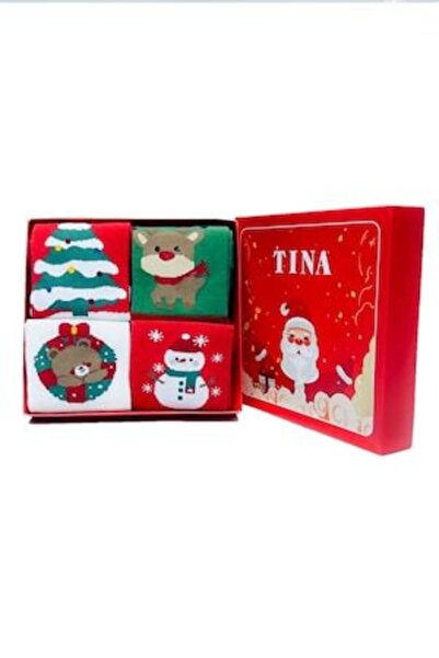 OEM Set of 4 women's socks with Christmas motifs, multicolor, 36-40