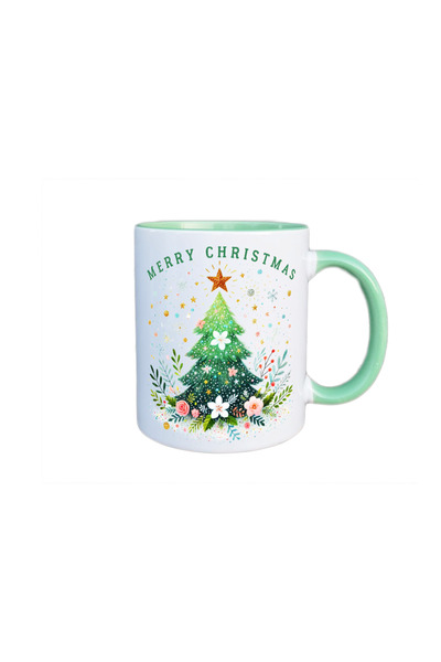 AFFIX THE DIFFERENT PERSPECTIVE Personalized mug, white with green interior a...
