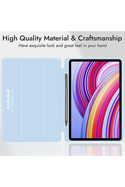 SKYDDAR INNOVATION Tablet case for Xiaomi Redmi Pad Pro, Pencil holder, Flex Trifold, sticker set, Gray