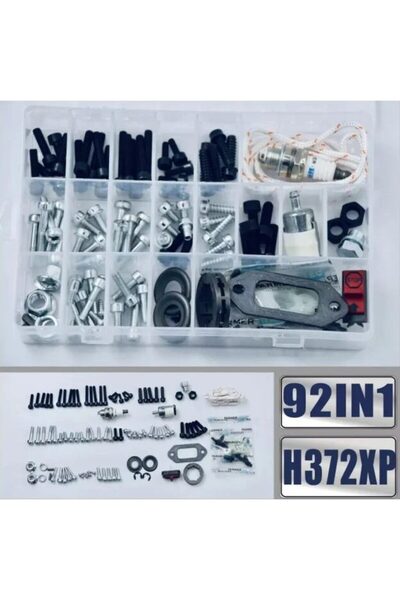 Powerx Set 92 buc accesorii, piulite si suruburi drujba compatibil Husqvarna ...