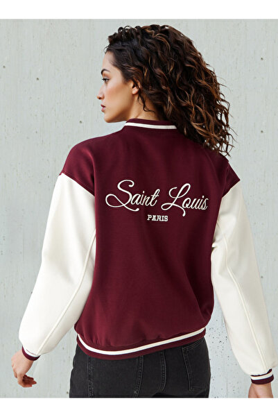 FAV Colourblock Mandarin Collar Bomber Jacket