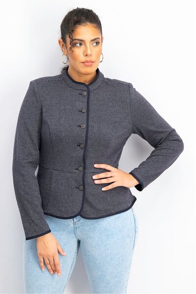 Tchibo سترة رياضية نسائية بأكمام طويلة، لون أزرق داكن