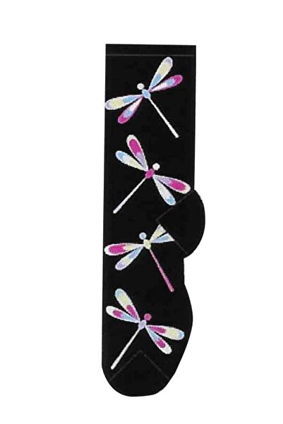 Foozys جوارب بوليستر مطبوع برسومات اليعسوب، مقاس 9-11