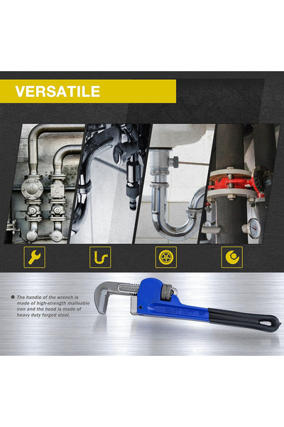 Generic 14-Inch Heavy-Duty Pipe Wrench for Plumbing, Repairs, and Pipe Fittings
