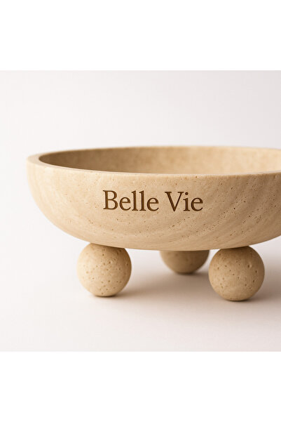 Belle Vie Collection Travertine Bowl Natural Stone First Class Quality and Wo...