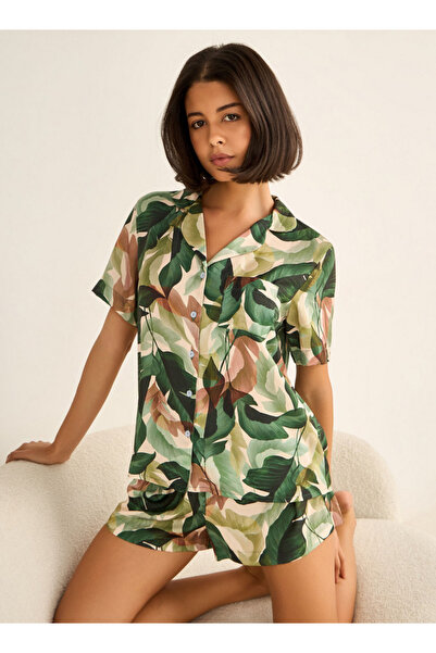 Aadaraya طقم شورتات - قميص بأزرار وشورت