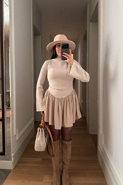 MAGARDE Rochie cu design cu strasuri - PIATRĂ