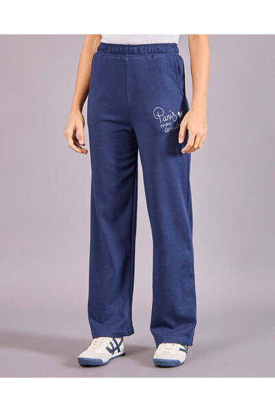 REDTAG Women Navy Wide Leg Active Pants