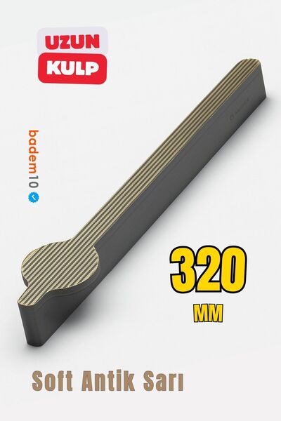 Badem10 Efes Soft Antique Drawer Handle 320 mm Long Metal Furniture Cabinet Drawer Handle Modern Decorative Design