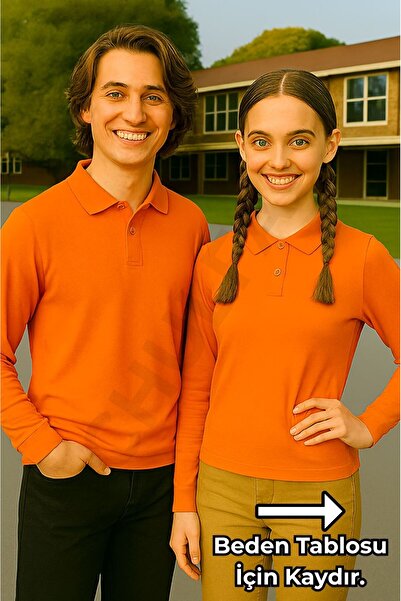 chulfa School Long Sleeve Sweatshirt Uniform High School Boy (1 Piece) Polo Collar Unisex