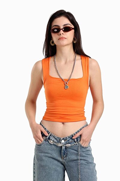 CARINA بلوزة بدون أكمام برقبة مربعة