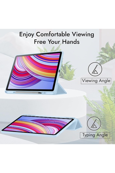 SKYDDAR INNOVATION Tablet case for Xiaomi Redmi Pad Pro, Pencil holder, Flex Trifold, sticker set, Black