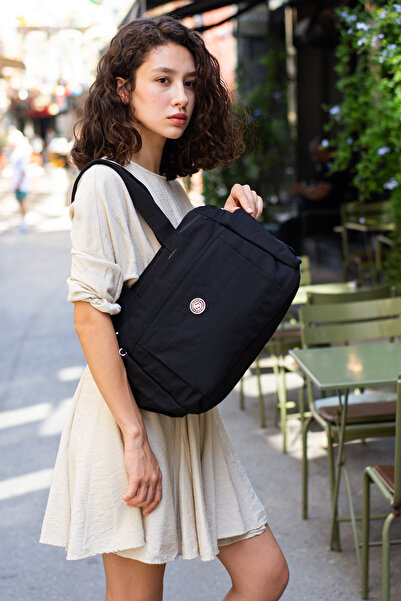 Sanmorris Şık ve Modern Çok Fermuarlı Bölmeli Kadın El ve Omuz Çantası Günlük...