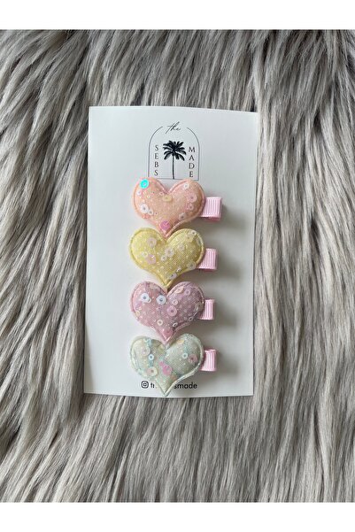 SEBSMADE Mini Hearts Kalp Klips Toka Set