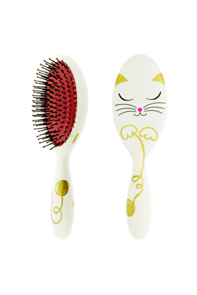Pylones Hair Brush | Big - Lady Pop (White Cat)